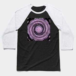 Diamond Swirl of Floating Purple Mandalas Baseball T-Shirt